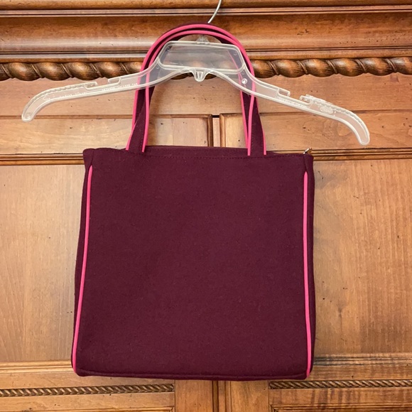 NWOT Super-Cute Lulu Guinness designer wool/felt, way cool shoulder bag/tote. - Picture 2 of 11